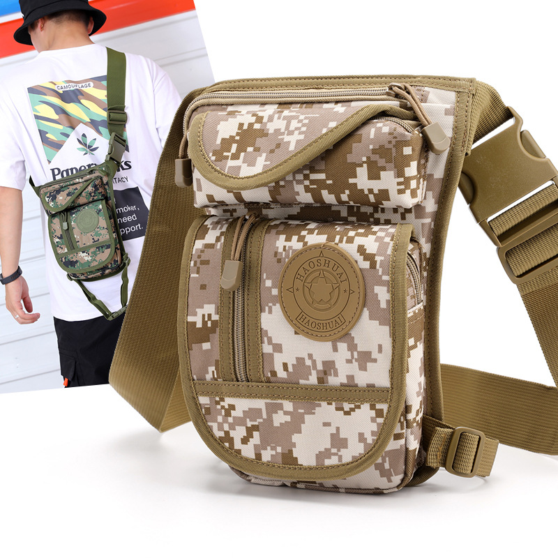 Cross-border exclusive new tactical leg bag, cycling and fishing waist bag, outdoor multi-functional chest bag, crossbody bag, military enthusiast leg bag full figure