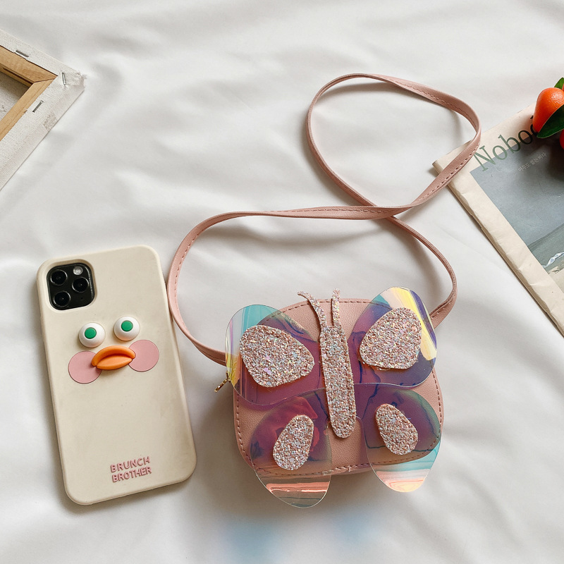 2020 New children's cute butterfly-shaped, stylish and fashionable accessories for loose change, single-shoulder crossbody fashionable small bag Application Scenario