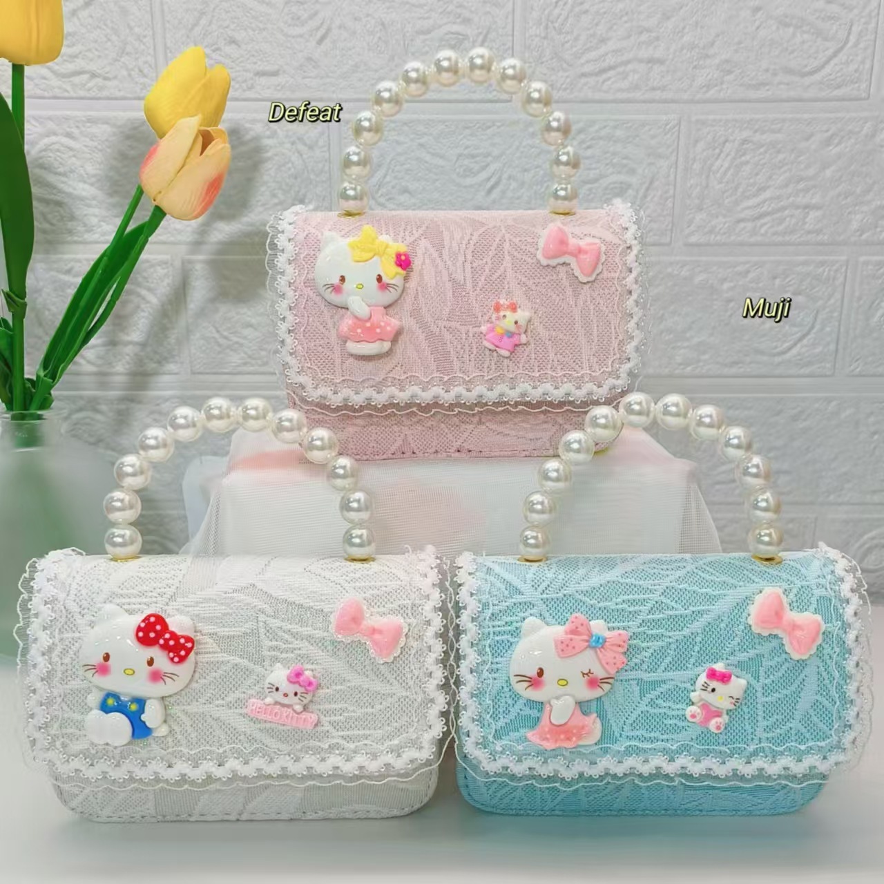 Pearl handbag, children's bag, little girl, princess bag, pearl handbag, chain bag, coin purse, single-shoulder crossbody bag full figure