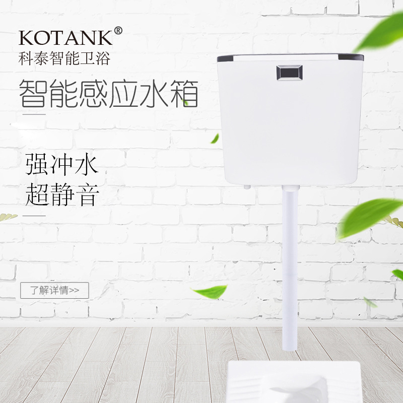 The intelligent sensor water tank for manual and automatic dual-purpose bathroom automatically flushes urine and feces in different levels full figure