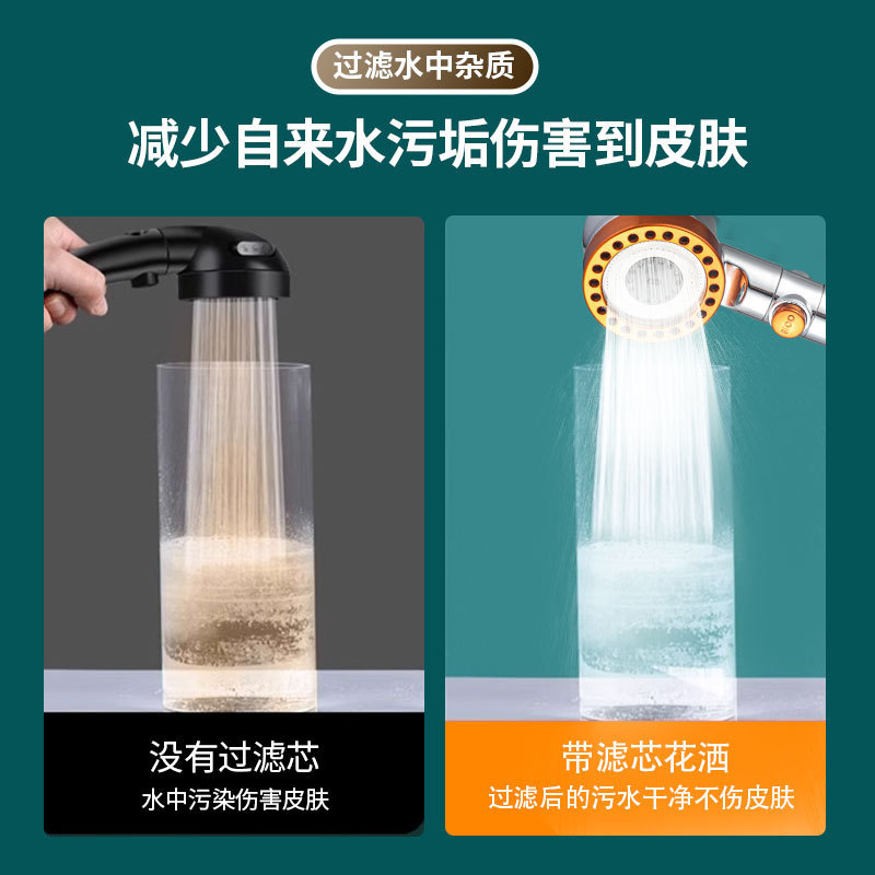Three-speed pressurized shower head, bathroom bath filter shower head set, bath pressurized showerhead Application Scenario