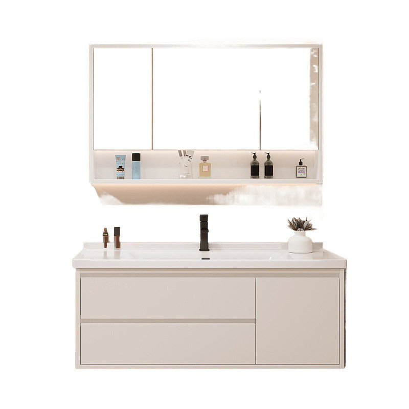 QP8 Smart internet-famous bear Mirror Bathroom cabinet combination bathroom ceramic washbasin Integrated cabinet Washbasin Item Picture