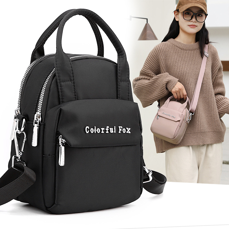 Colorful Fox's new women's fashion trend single-shoulder bag, multi-layer mobile phone coin purse, water-resistant small bag full figure