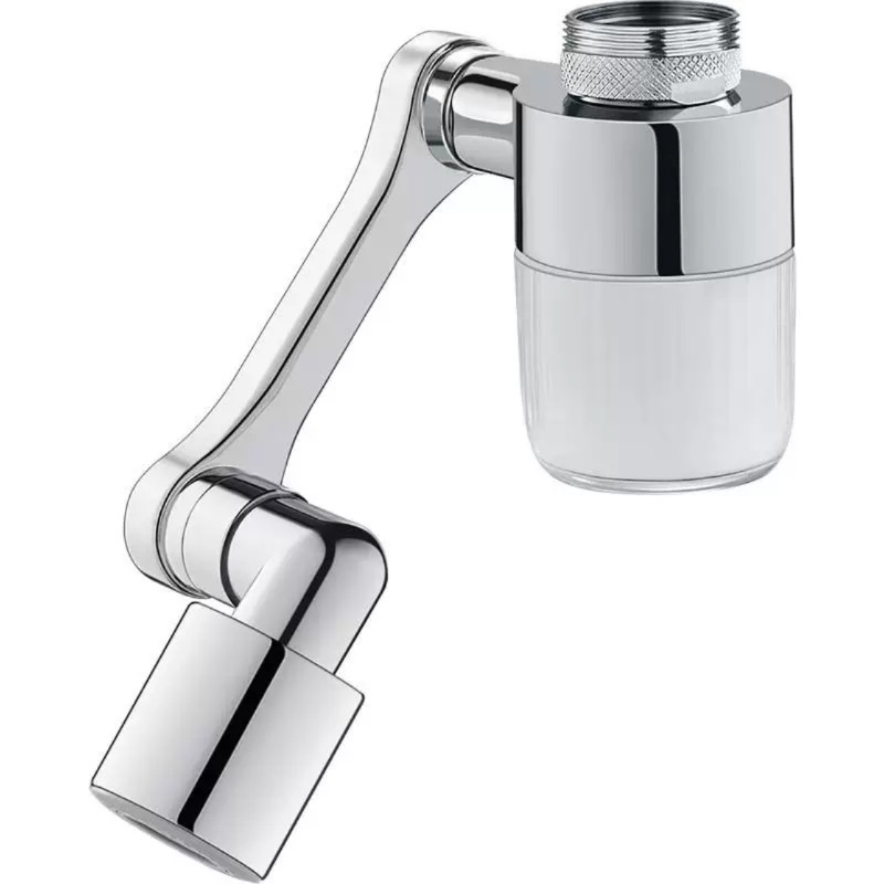 Electroplated rotating universal mechanical arm faucet, bathroom anti-splash faucet, toiletry wonder, rotating filter faucet Item Picture