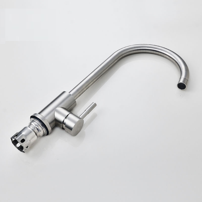 Kitchen faucet, household kitchen sink, hot and cold water faucet, 304 stainless steel kitchen water faucet details Picture