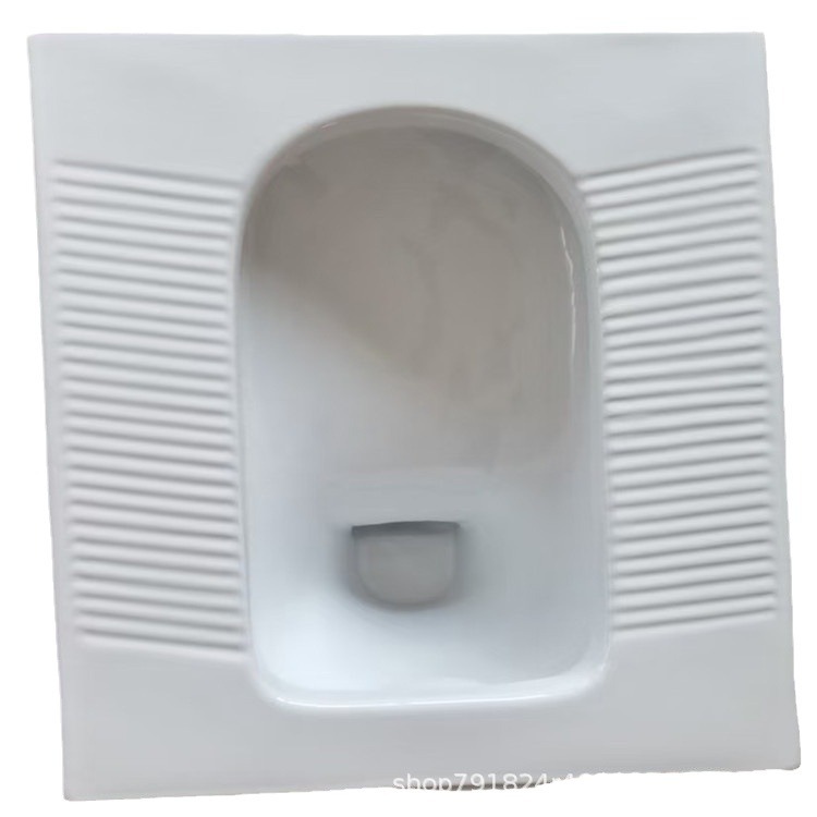 Ultra-thin ceramic squat toilet with a trap, large-sized engineering squat toilet, household anti-odor toilet bowl details Picture
