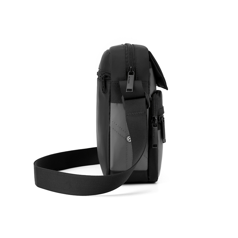 Wholesale of new men's single-shoulder bags, outdoor casual crossbody bags, sports travel backpacks, water-resistant nylon fabric men's bags Specification drawing