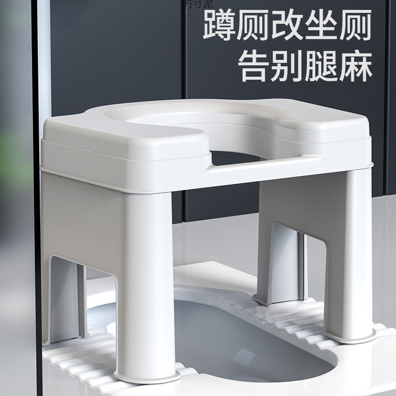 The toilet stool, squat toilet, temporary squat toilet, simple sitting toilet, and toilet bowl for adults aged 60 to 70 have been widened details Picture