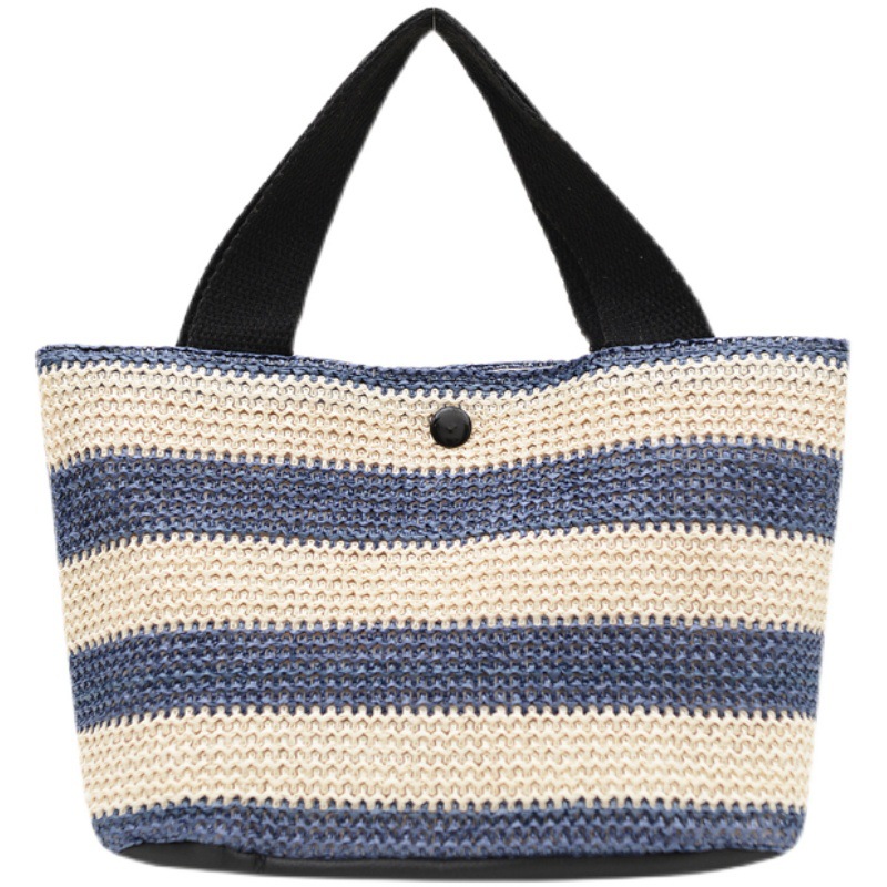 Woven bag, women's fabric bag, 2021 Summer new trendy fashion, trendy hand-held bag, shoulder bag, stylish design, tote bag Item Picture