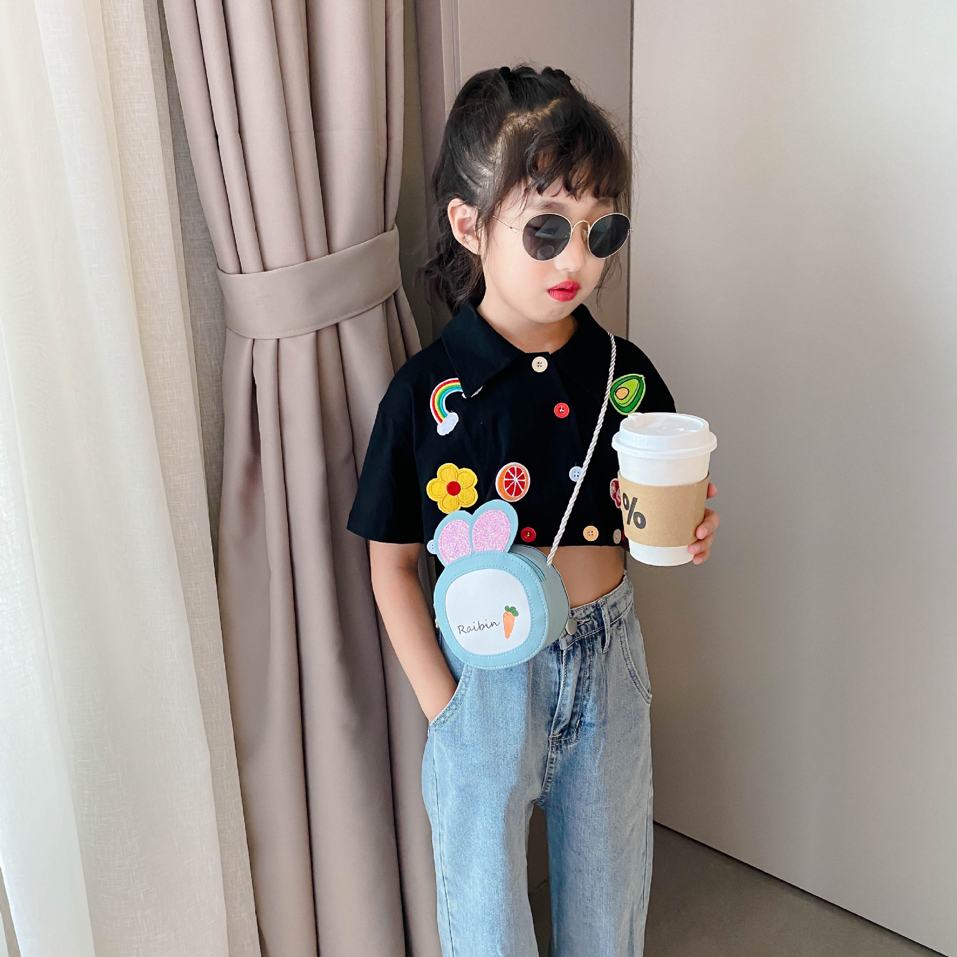 Korean-style girl's small bag, children's crossbody bag, fashionable small bag, trendy little girl, baby mini, cute cartoon crossbody bag Application Scenario