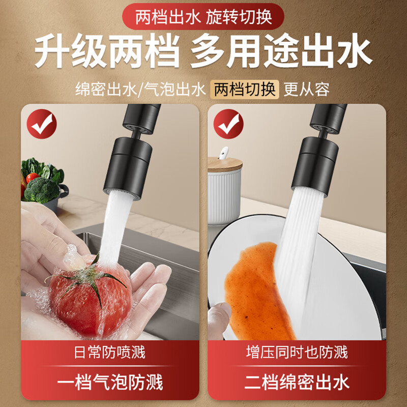 Faucet extender, an extended pressure-increasing anti-splash head wonder. Faucet spout bubble maker, universal rotatable and universal Application Scenario
