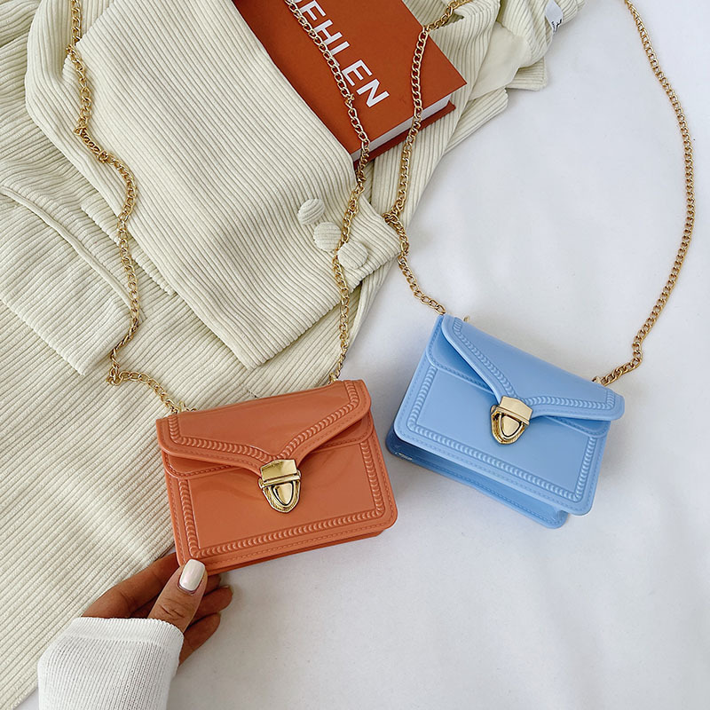 2025 Summer new PVC jelly bag, mini fashionable lace square bag, cosmetic bag, single-shoulder crossbody Instagram women's bag Application Scenario