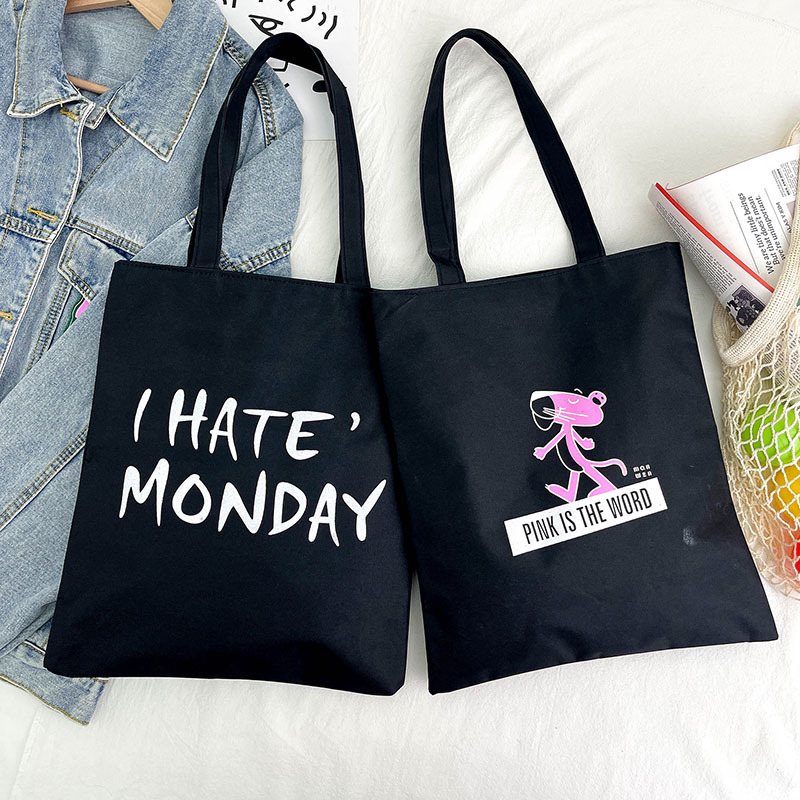 Canvas bag, single-shoulder large bag for women, 2021 new trendy Korean version spring large capacity, simple and fashionable tote bag full figure