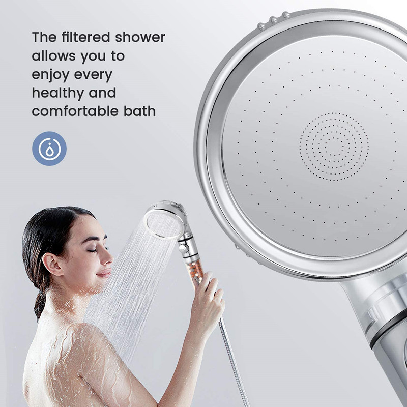 One-click water-stop, pressure-increasing showerhead, shower set, handheld water heater, filtration, purified water, pressure-increasing three-speed showerhead Application Scenario