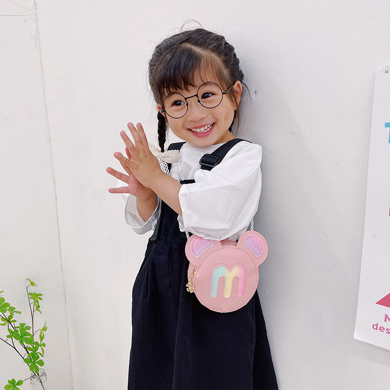 Creative sequined rainbow single-shoulder bag for girls, cartoon children's bag 2021 New style, cute girls' crossbody bag, coin purse details Picture