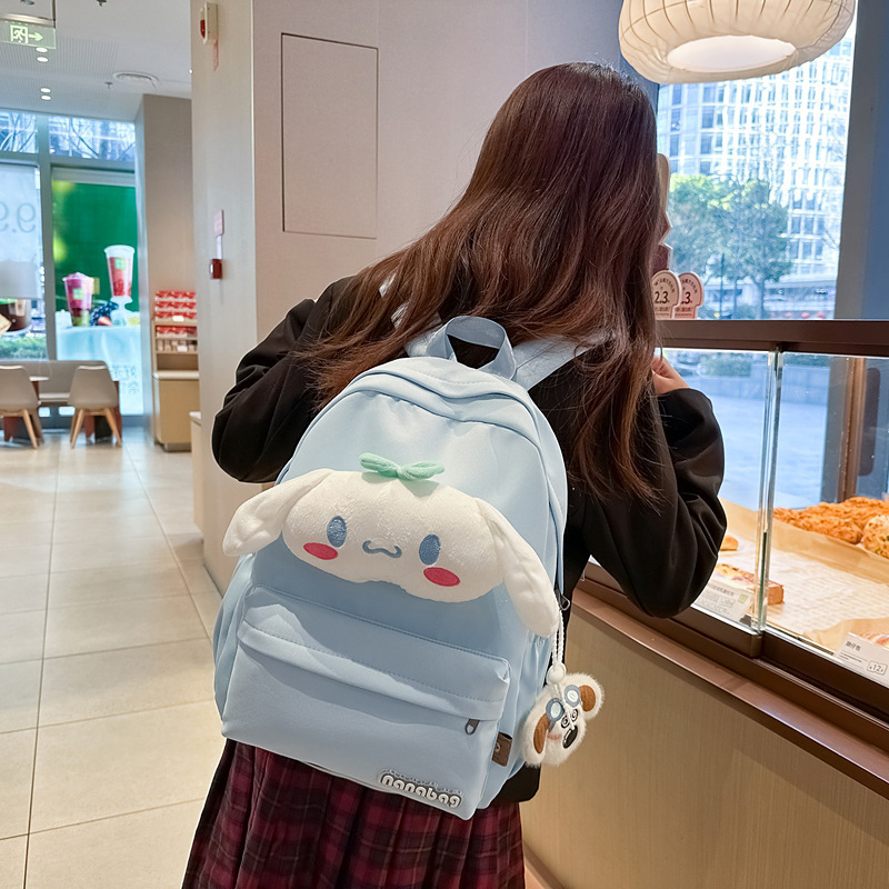 New cartoon doll mini backpack for junior high school schoolbags, lightweight girls' backpacks for grades 1-6, primary school schoolbags 5 details Picture