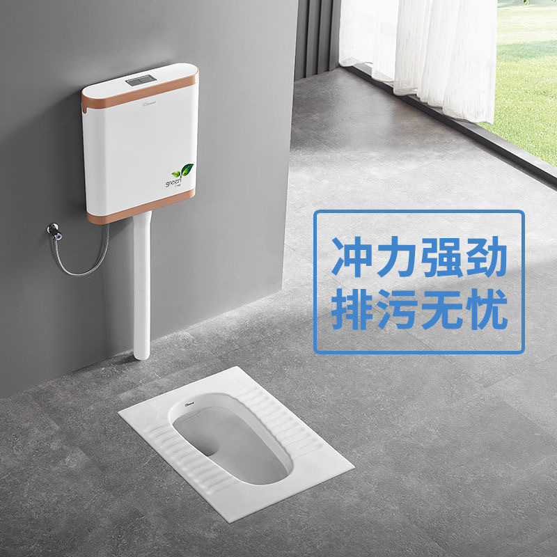 Diamond sanitary ware, squat toilet, water tank, squat pit type squat toilet, water tank, complete set of household toilet, anti-odor toilet Application Scenario