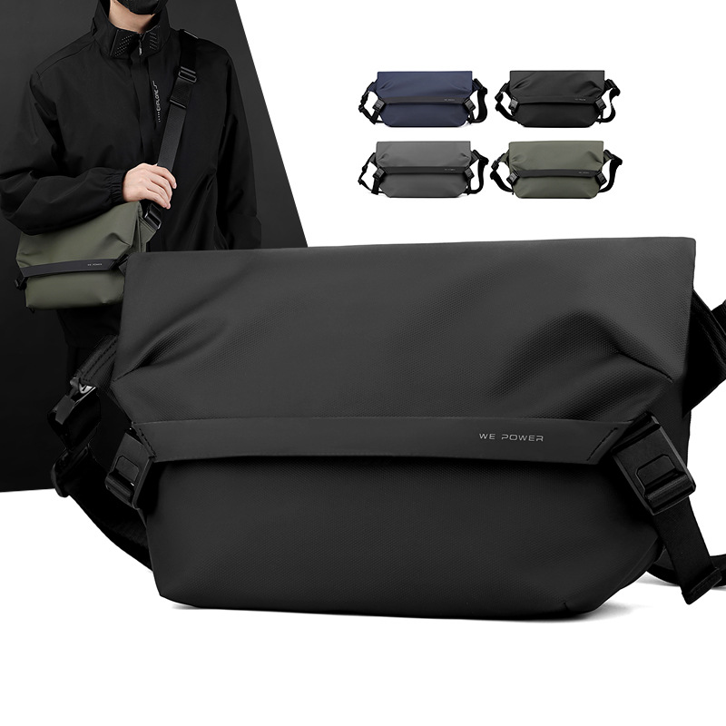 WEPOWER's new versatile workwear single-shoulder bag, men's casual single-shoulder and crossbody backpack, trendy small square bag and chest bag full figure