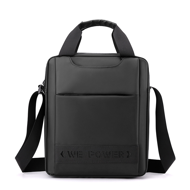 WEPOWER's new men's large-capacity single-shoulder bag, vertical crossbody bag, tablet document business hand-held shoulder bag details Picture