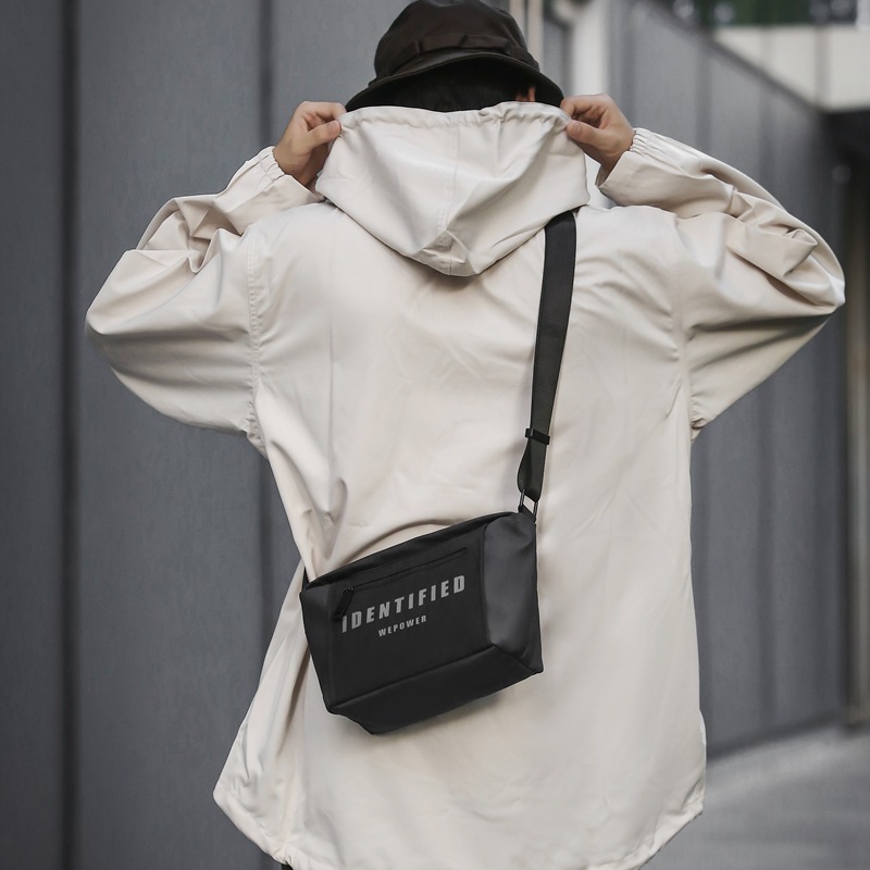 Wepower trendy messenger bag, male and female student crossbody bag, street personality single-shoulder bag, fashionable and functional small bag details Picture