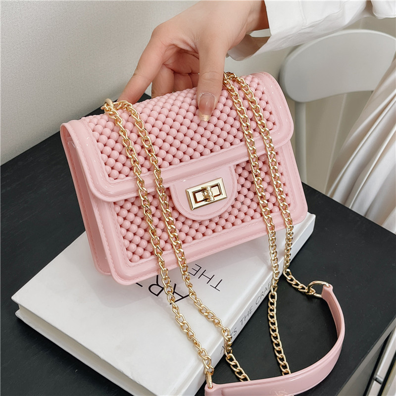 2025 Summer New trendy and fashionable women's bag, pearl grain underarm women's bag, quality chain single-shoulder crossbody bag Item Picture