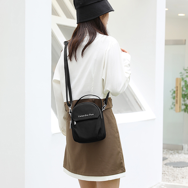 Colorful Fox Ladies' bag, Korean style fashion trend multi-layered single-shoulder bag, simple phone key case, crossbody bag details Picture