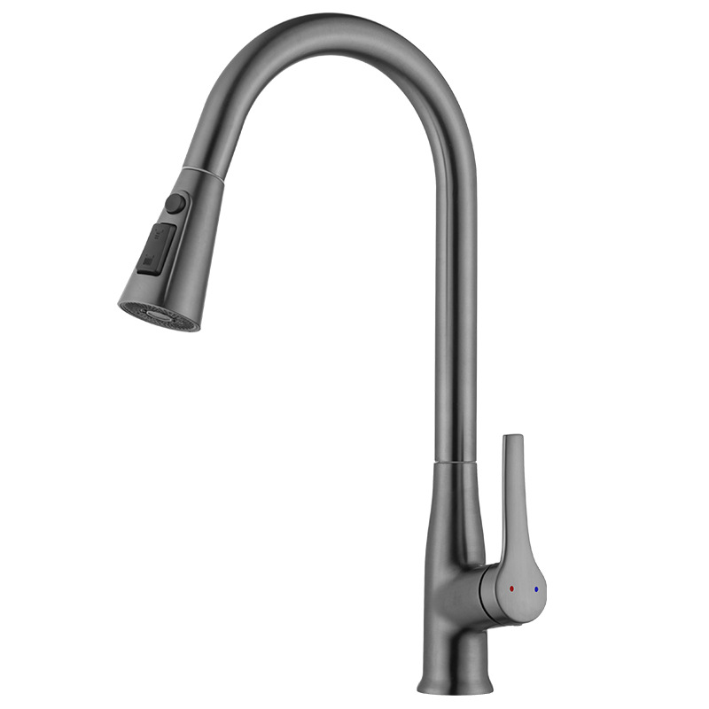 Liya household kitchen pull-out hot and cold water faucet, sink, splash-proof faucet, adjustable faucet Application Scenario