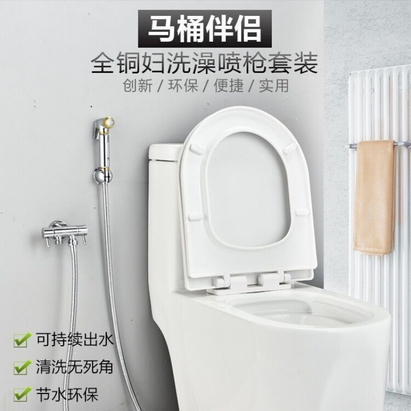 All-copper toilet spray gun, faucet, feminine wash nozzle, bathroom water gun, toilet flushing device, companion, high-pressure pressurization Application Scenario
