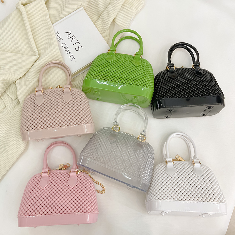 2025 Summer new PVC jelly bag, shell bag, cross-border handbag, trendy bestsellers, children's bag, crossbody women's bag full figure