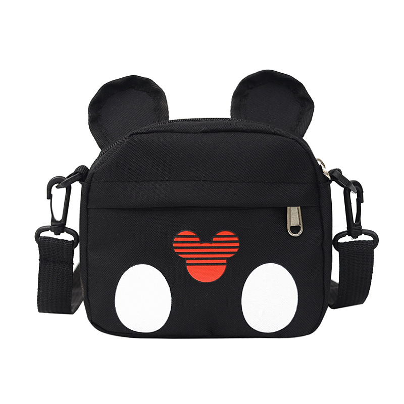 Children's crossbody bag, fashionable small bag, cute cartoon canvas bag for boys, stylish and trendy single-shoulder bag for little girls Item Picture
