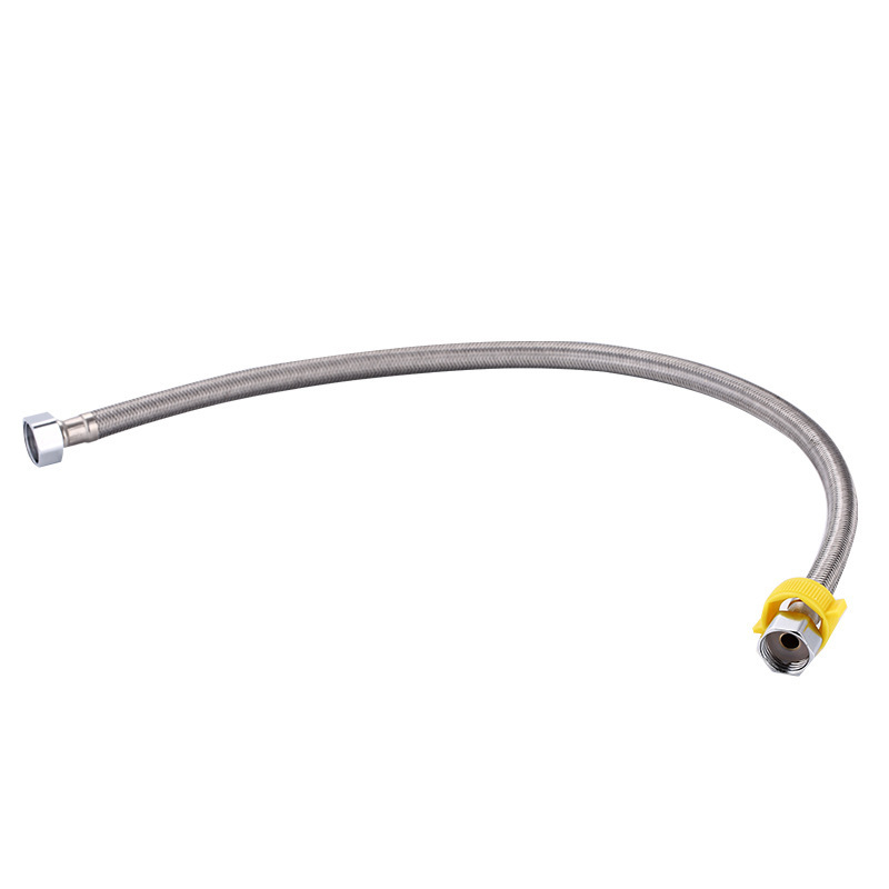 304 stainless steel cold and hot braided water inlet hose, household toilet water heater high-pressure quarter metal pipe water pipe Item Picture