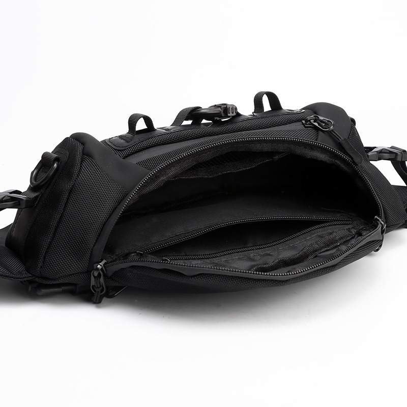 Wepower's new ballistic nylon crossbody bag, outdoor functional windbreaker bag, simple men's waist bag and small crossbody bag Specification drawing