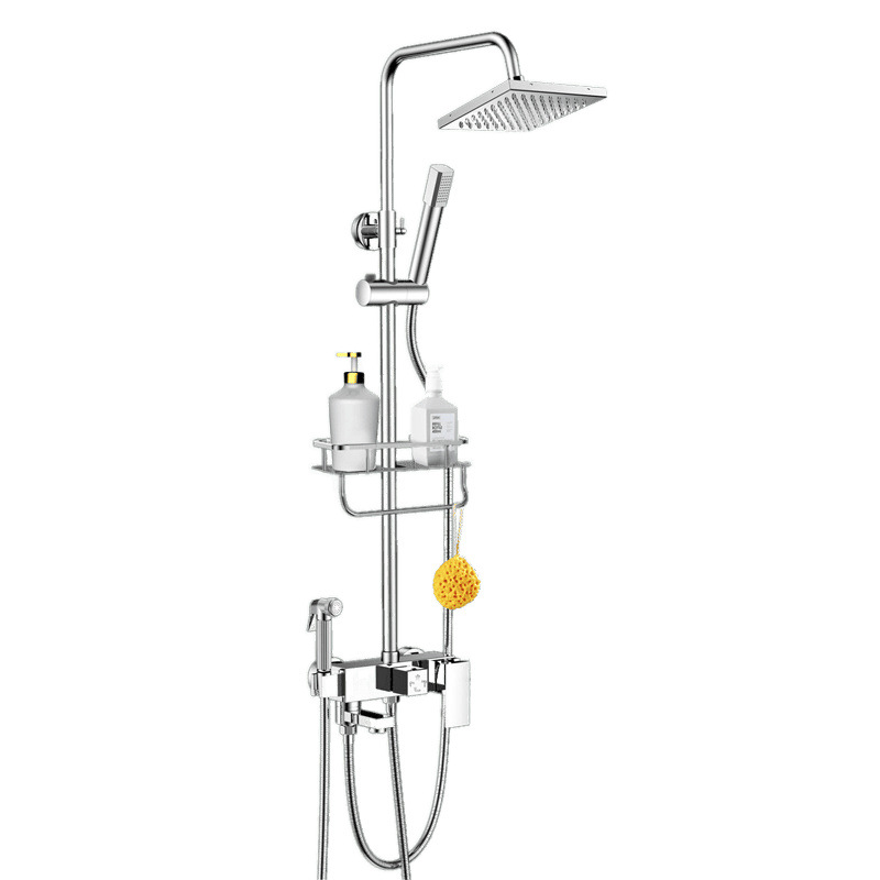 German shower head set, rain shower head, bathroom faucet, thermostatic shower, household brass factory Item Picture