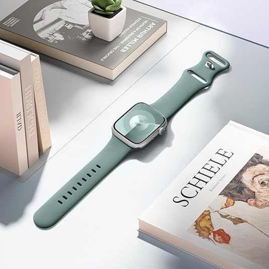 Suitable for Apple wristbands with 8-shaped clasp, butterfly clasp, single-color silicone Apple watch 5/6/7/9 silicone watch strap Specification drawing