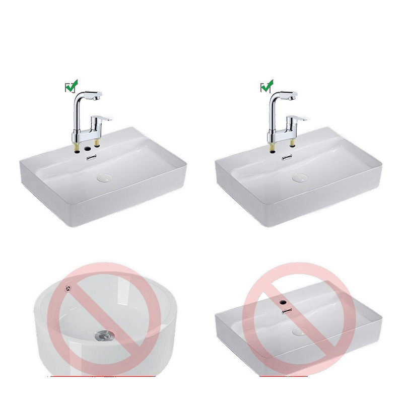 All-copper bathroom washbasin, double-hole faucet, cold and hot water two-in-one head, washbasin, sink faucet Item Picture