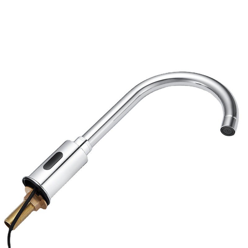 Popular sensor faucet, kitchen all-copper faucet, household bathroom faucet, fully automatic commercial bathroom cold and hot single cooling Item Picture