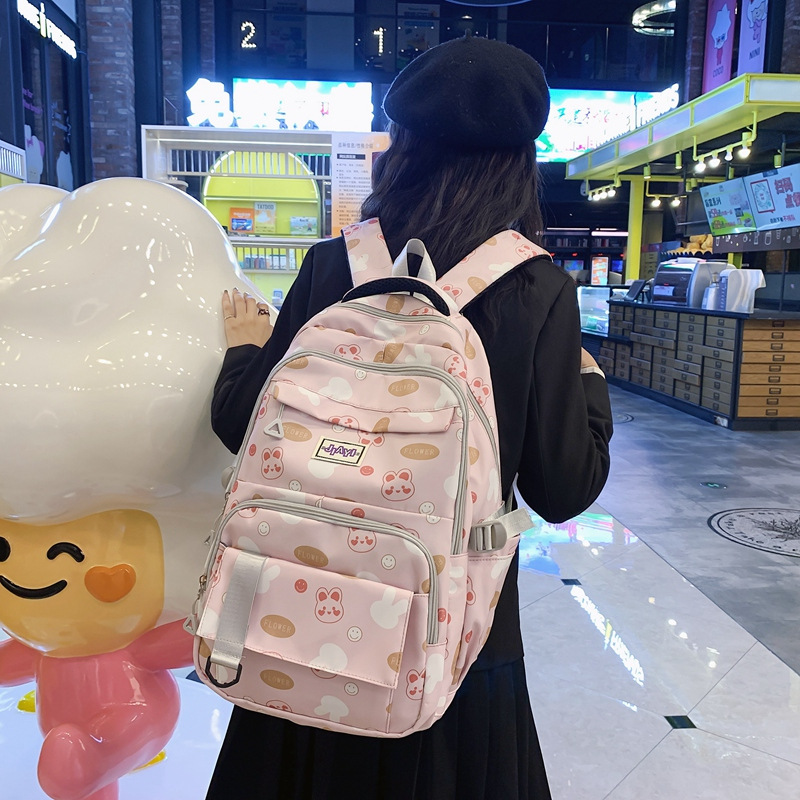ins large-capacity backpack for female high school and junior high school students, birthday schoolbag for primary school, outdoor leisure travel backpack full figure