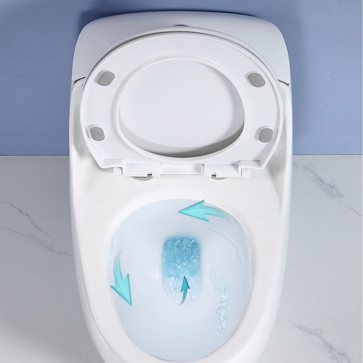 Household egg-shaped toilet, super vortex siphon toilet, large-diameter, high-flushing force, anti-odor, water-saving, small-sized toilet Application Scenario