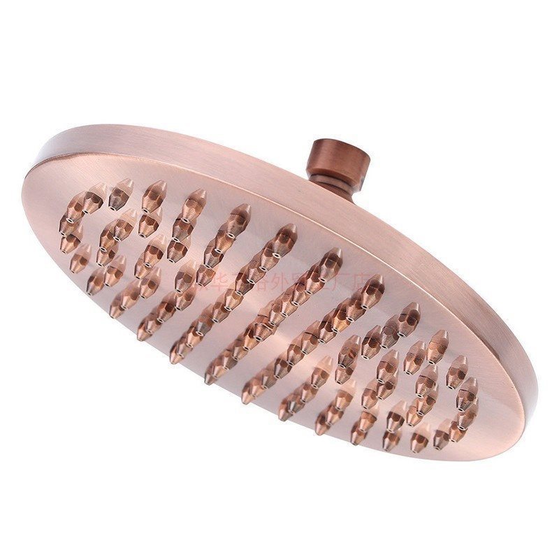 Red antique copper 8-inch shower top spray, thickened antique European-style top spray, bathroom showerhead, copper nail shower head details Picture