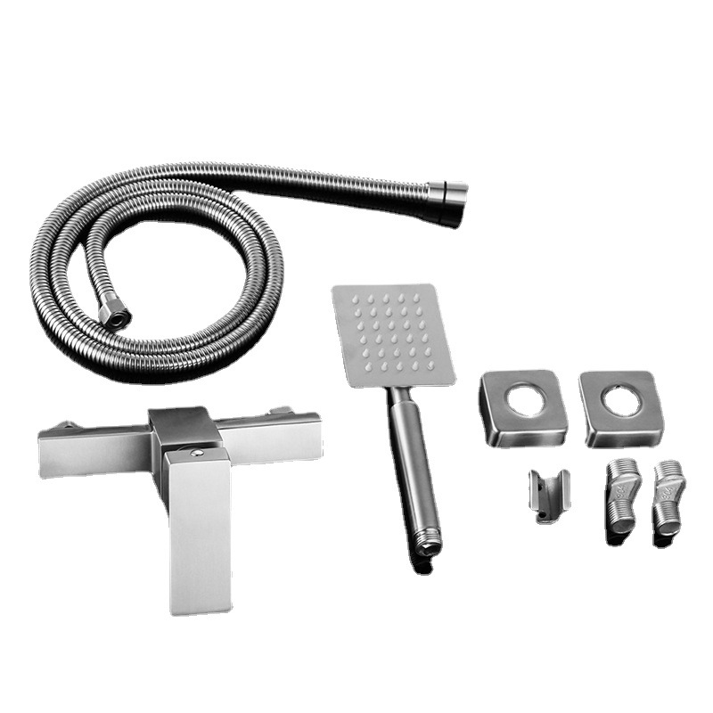 Stainless steel water heater mixing valve, concealed shower hot and cold water faucet, bathroom showerhead set mixing three-in-one switch Application Scenario