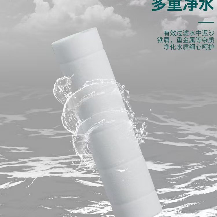 White snake-head filter pressurized handheld single shower head showerhead pressurized shower water pressure output Specification drawing