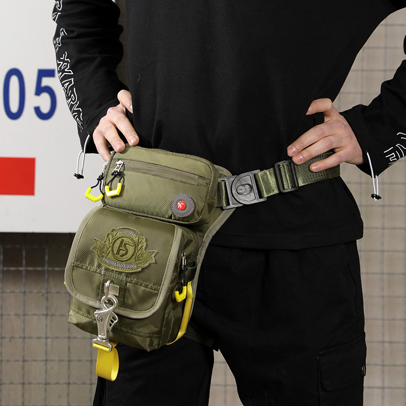 Factory wholesale outdoor tactical leg bags, multi-layer wear-resistant fishing bags, men's chest bags, military enthusiast sports waist bags Specification drawing