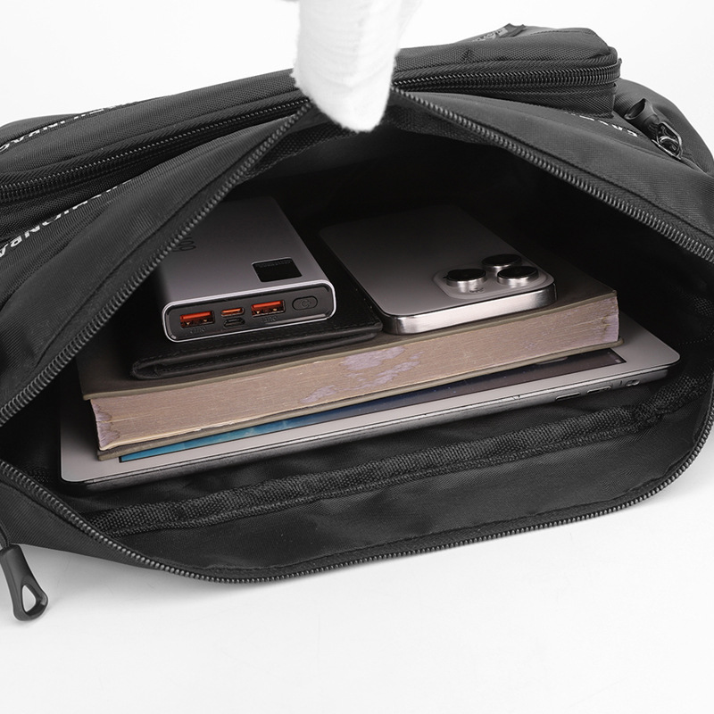 New 2024 men's bag, large-capacity casual men's crossbody bag, waterproof single-shoulder bag, multi-layered business versatile travel bag Application Scenario