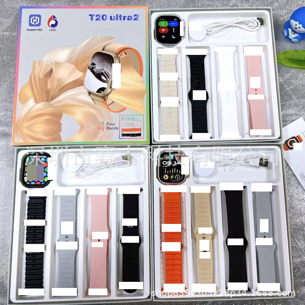 The cross-border bestseller T20ULTRA2 set of smartwatches features a 2.01-screen multi-functional Bluetooth calling sports watch full figure