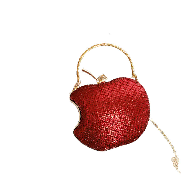 Cross-border women's bags, best-selling handbags, Apple bags, foreign trade small bags, acrylic bags, dinner bags, diamond-encrusted chain bags Item Picture