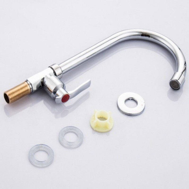 Kitchen faucet, universal folding single-tube sink, water purifier, balcony stainless steel single-cooling faucet Specification drawing