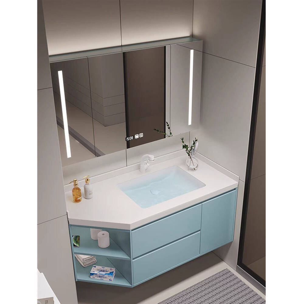 Processing of irregularly cut corner bathroom washbasins, rock plate ceramic washbasins, and beveled corner bathroom cabinets Application Scenario
