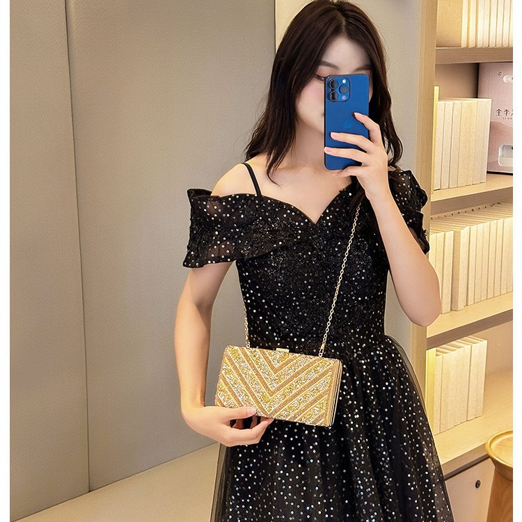 2025 Cross-border new dinner bag, European and American women's handbag, diamond-encrusted banquet clutch, evening dress bag, women's bag Application Scenario