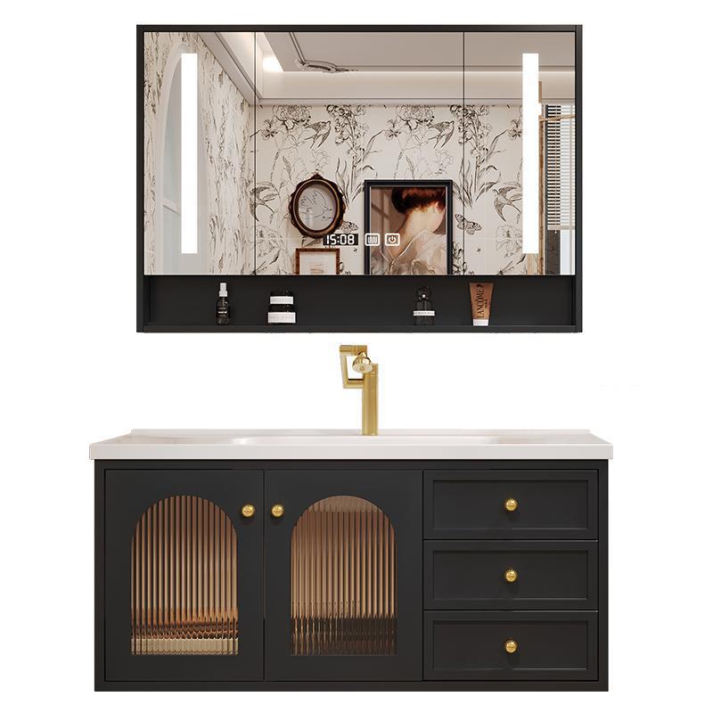 Av8 Oak French Retro bathroom cabinet, ceramic integrated basin, bathroom washbasin cabinet, combination washbasin Application Scenario