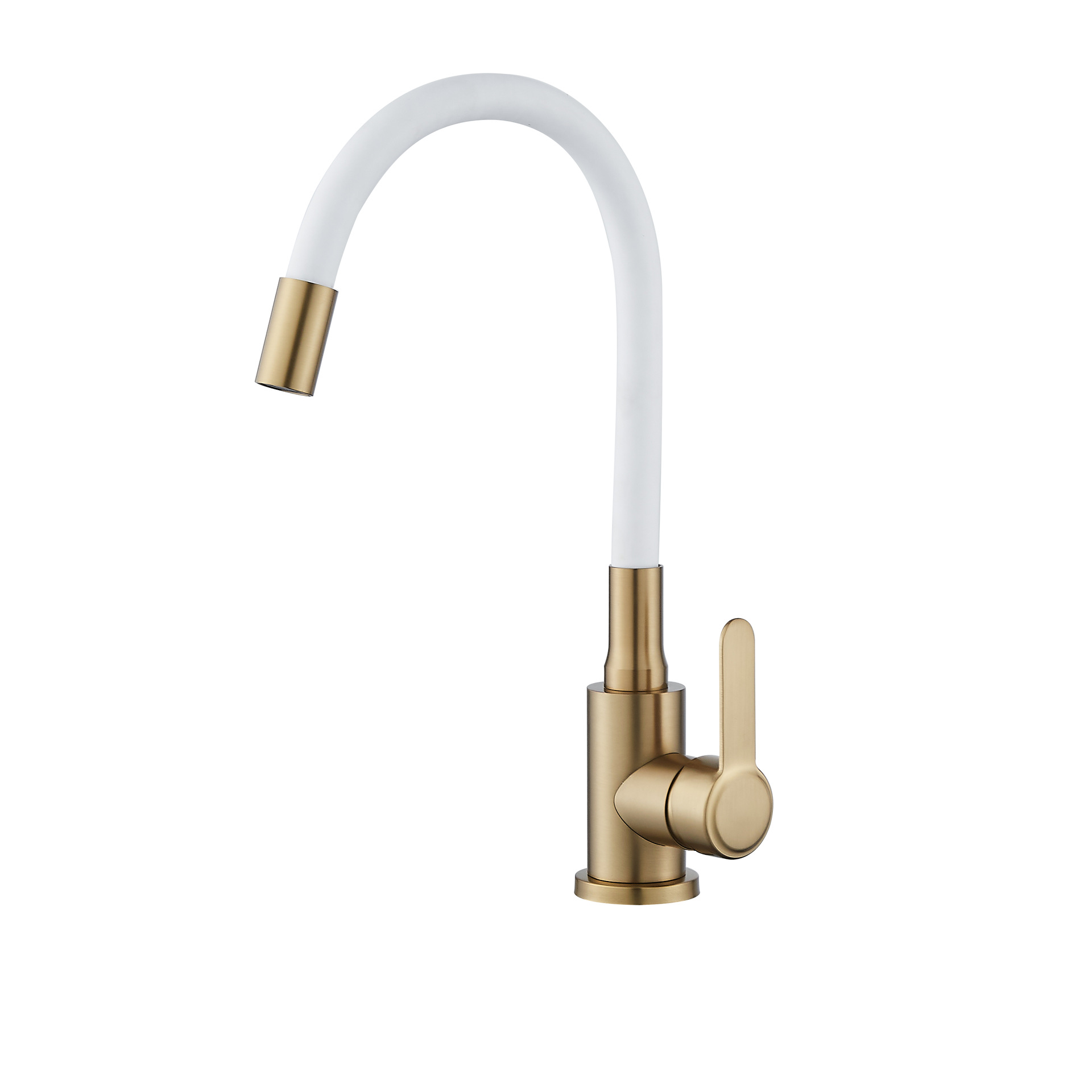 Russian export color universal silicone rubber hose spray stainless steel main body cold and hot kitchen sink faucet Item Picture